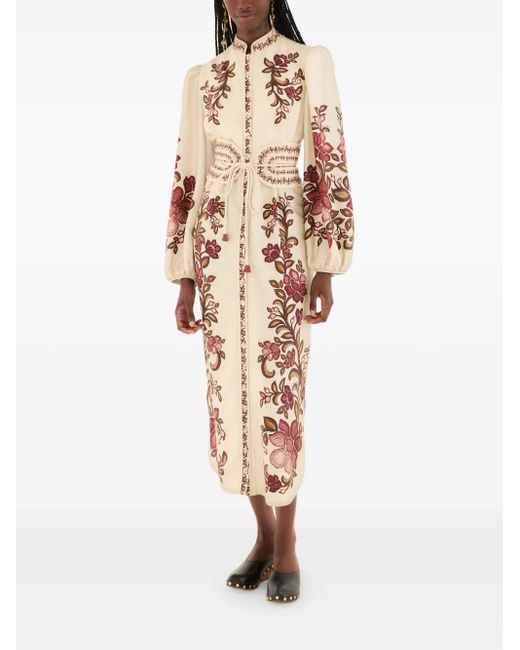 Farm Rio Natural Renata Floral Dress