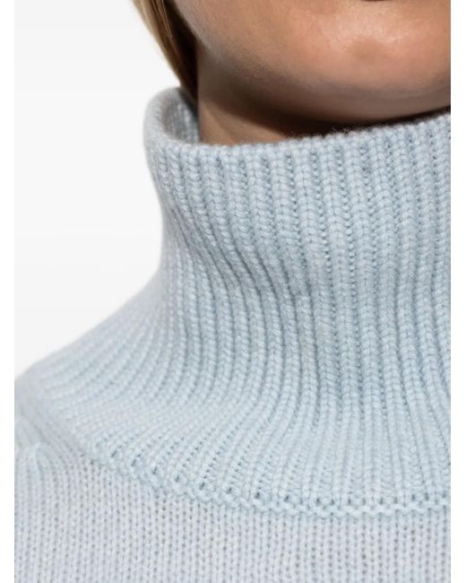 Lisa Yang Blue Rollkragenpullover aus Kaschmir