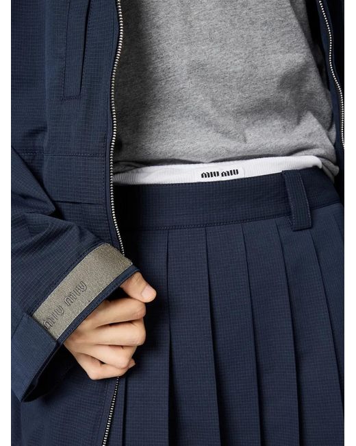 Miu Miu Blue Ripstop Jacket