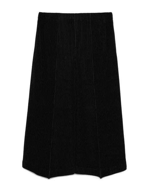 Homme Plissé Issey Miyake Black Pleated Trousers for men