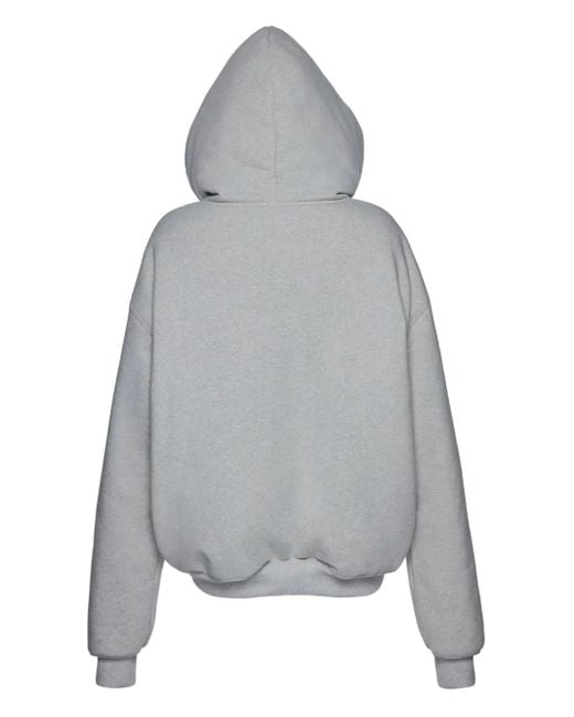 Magda Butrym Gray Lace-Trimmed Hoodie