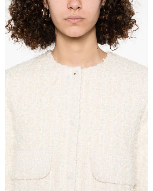 Moncler White Short Natural Dauphin Sport Jacket