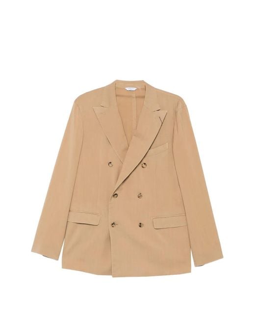 Boglioli Natural Blazer Croisé À Revers Pointus for men