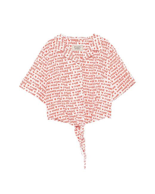 ALESSANDRO ENRIQUEZ Pink Amore-Pattern Shirt