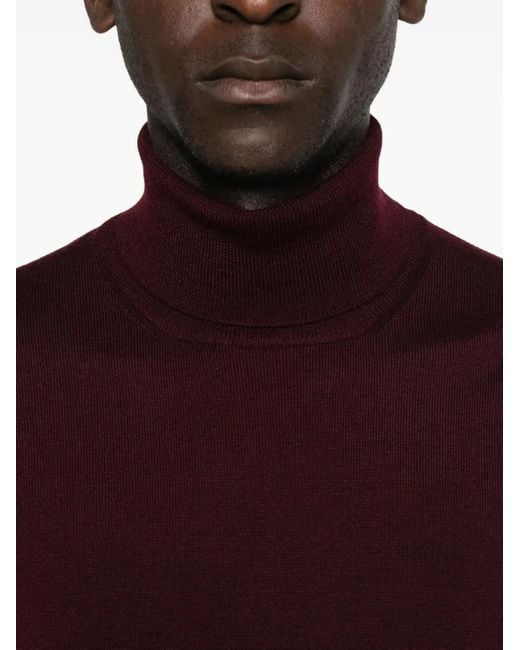 Roll-neck sweater Tagliatore de hombre de color Red