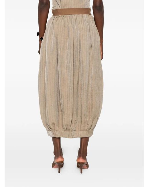 Uma Wang Natural Gwen Balloon-Hem Maxi Skirt