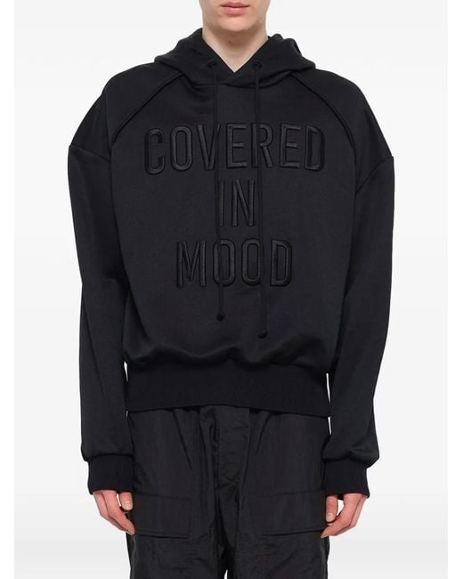 Juun.J Blue Mood Embroidered Hoodie for men