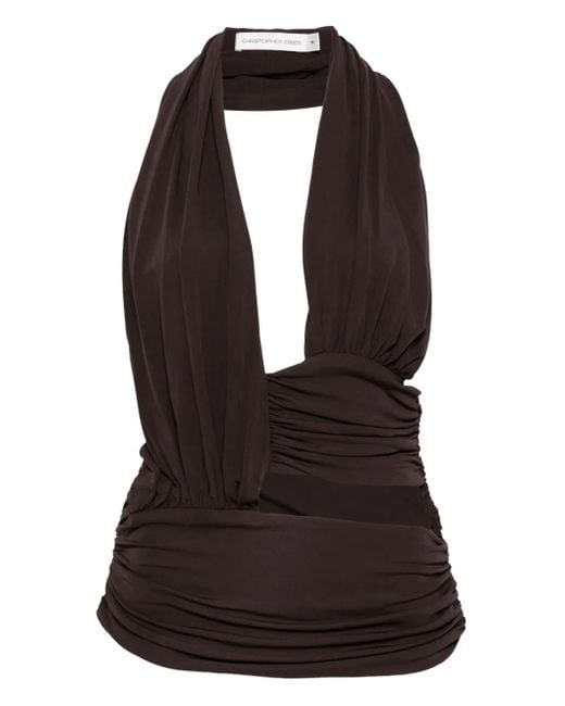 Christopher Esber ドレープ トップ Black
