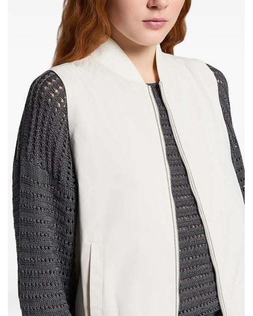 Peserico Gray Elasticated-Hem Gilet