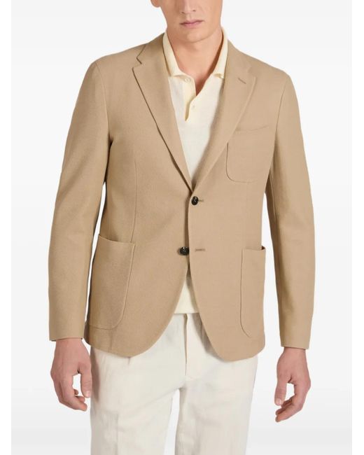 Slowear Natural Single-Breasted Blazer for men