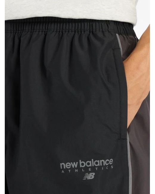 New Balance Black Logo-Detail Track Pants for men