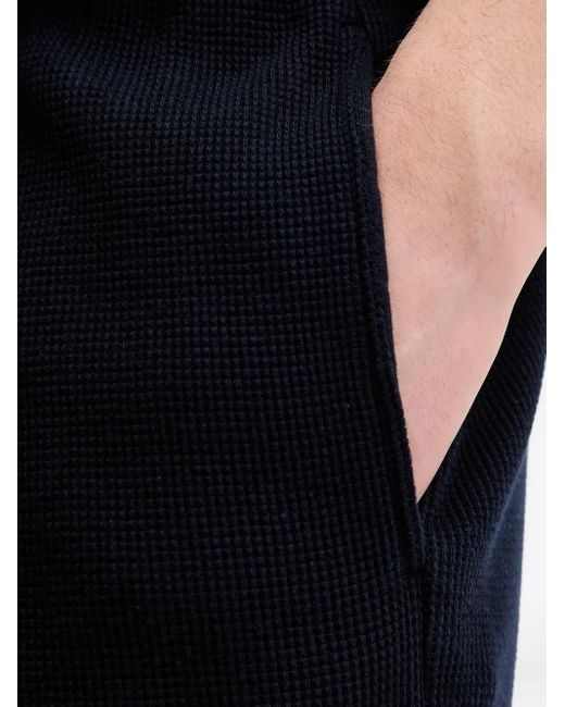 American Vintage Blue Waffle-Knit Track Pants for men