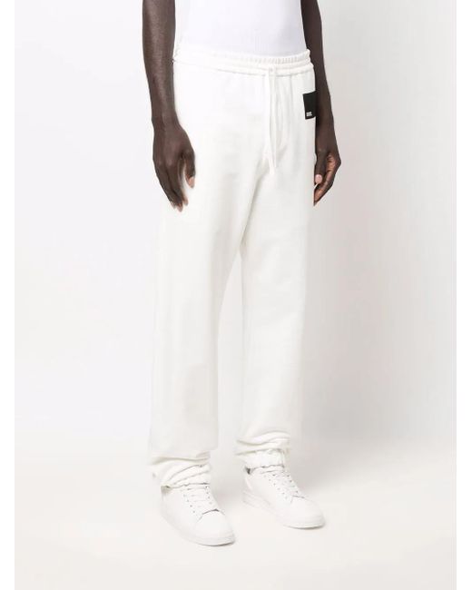 OAMC White Logo-Patch Cotton Track Pants for men