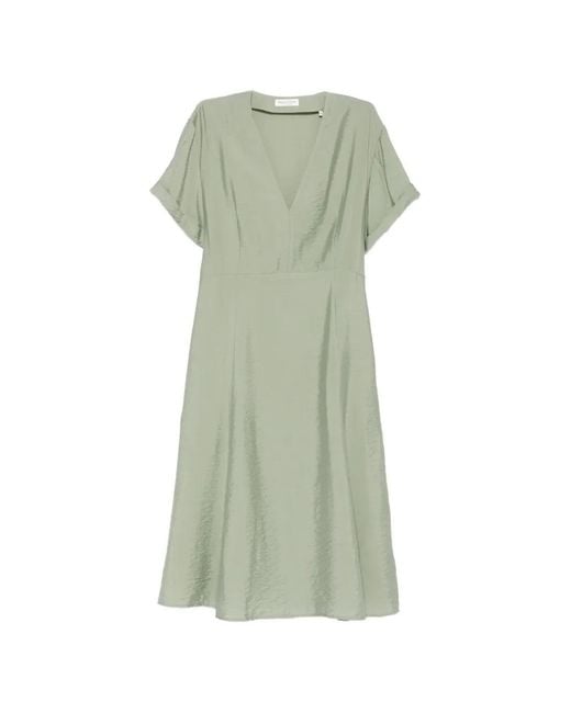 Marc O' Polo Green V-Neck Midi Dress
