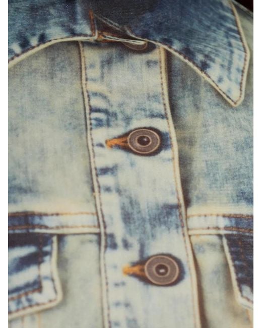 KNWLS Blue Halcyon Buttoned Denim Top