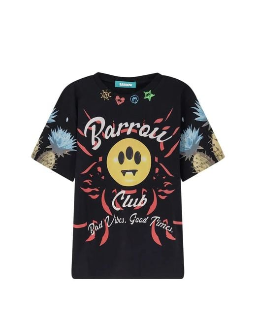 Barrow Black Crew-Neck T-Shirt for men