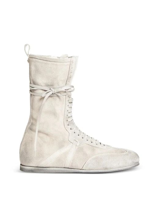Ann Demeulemeester White Fides High-Top Boxing Sneakers for men
