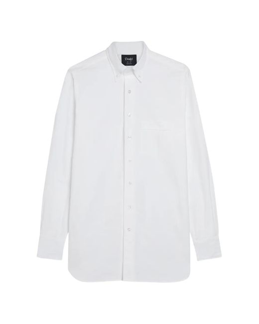 Drake's White Button-Down Shirt for men