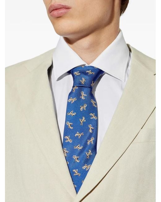Paul Smith Blue Silk Tie for men