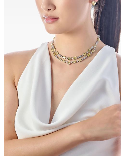 Orecchini A Bottone Canary Heart di Anabela Chan in Metallic