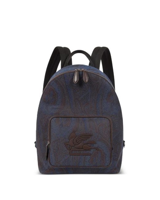 メンズ Etro Essential ペイズリーバックパック Blue