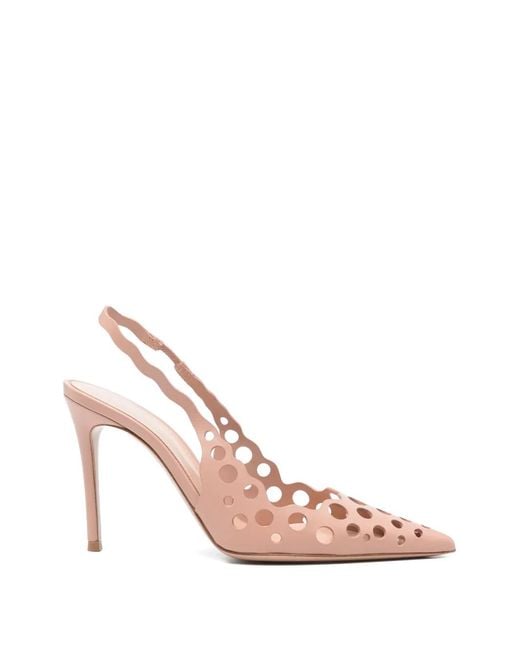 Gianvito Rossi Pink Slingback Heeled Pumps