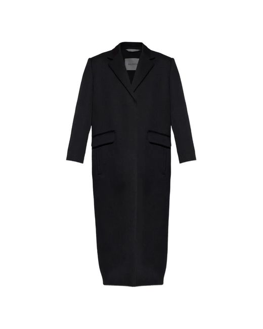 Balenciaga Black Single-Breasted Wool Coat