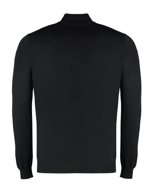 Malo Black Cashmere Sweater for men