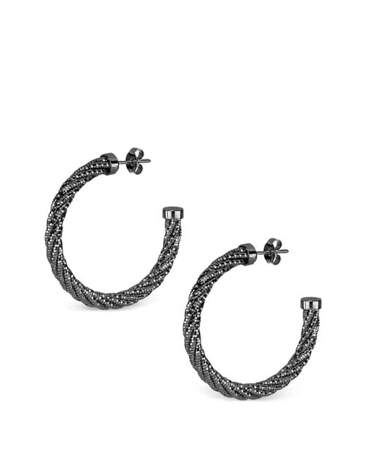 Pendientes De Aro Spring Twist Desmo de color Metallic