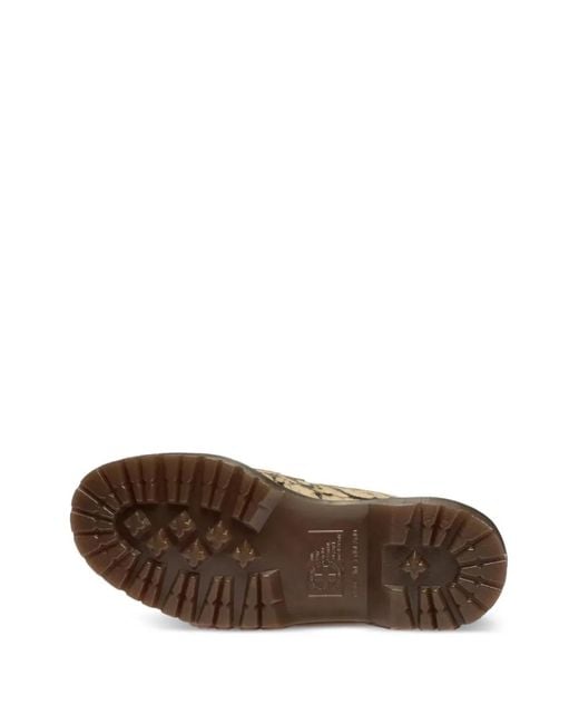 Dr. Martens Natural Delapre Animal-Print Penny Loafers