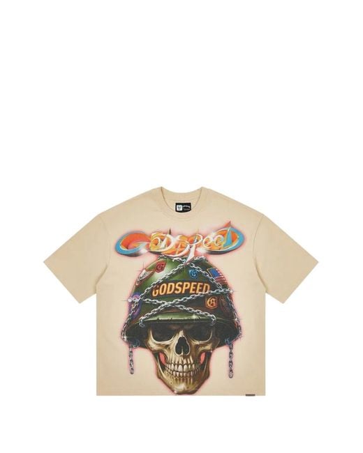 Godspeed Natural Graphic-Print T-Shirt for men