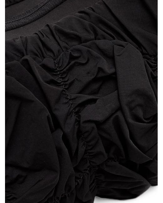 Côte&Ciel Black Ruched Tote Bag