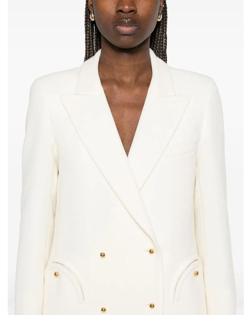 Blazé Milano White Double-Breasted Blazer