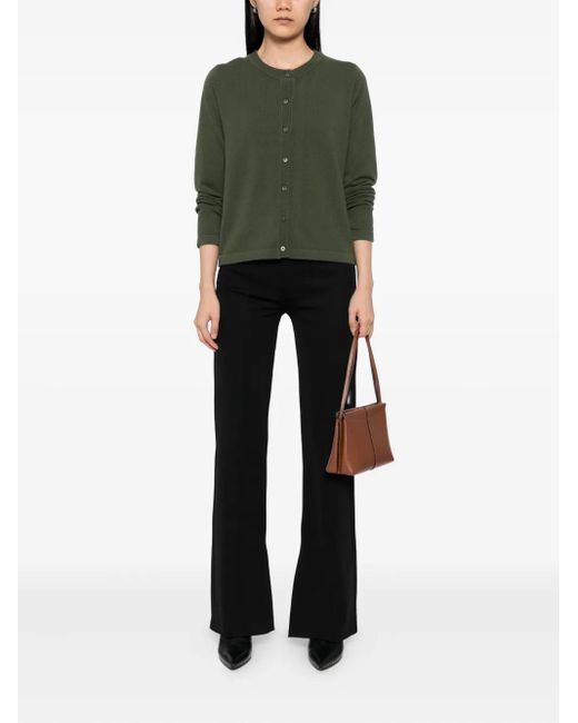 N.Peal Cashmere Green Hallie Cardigan