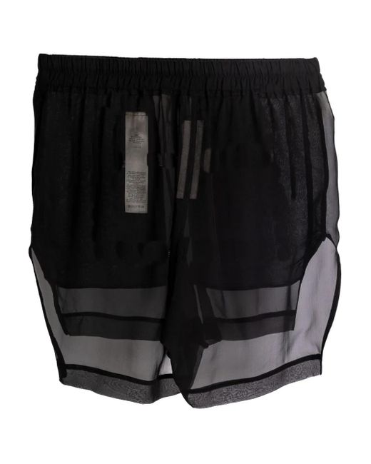 Rick Owens Black Concordians Layered Shorts