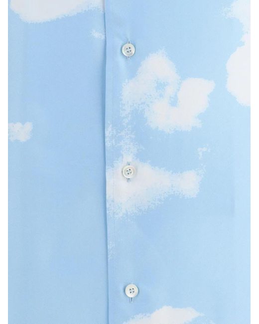 メンズ Moschino プリント シャツ Blue