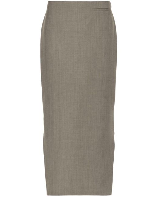 Falda con dobladillo asimétrico Givenchy de color Gray