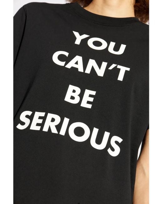 Moschino Black T-Shirt Mit Grafischem Print