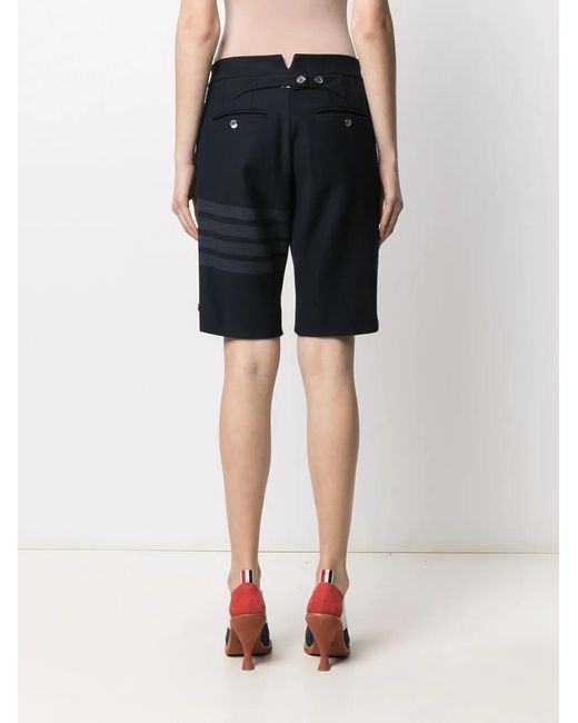 Thom Browne Blue 4-Bar Stripe Twill Shorts