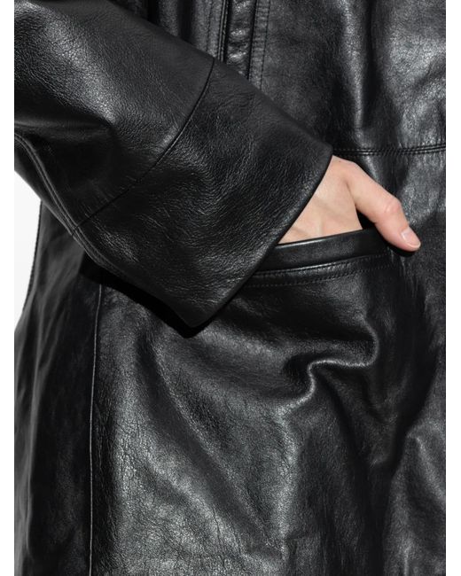 Jacquemus Black The Gardian Leather Button-Up Jacket for men