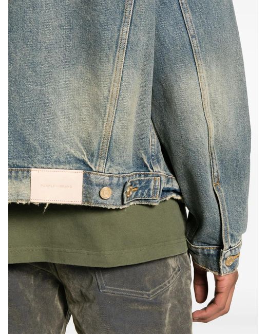 Purple Brand Gray Denim Jackets for men