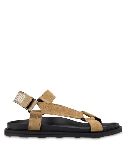 Moschino Brown Suede Sandals for men