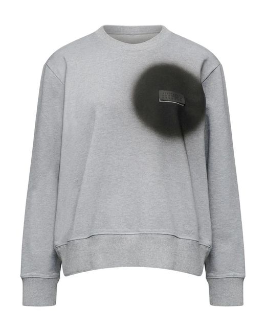 MM6 by Maison Margiela Gray Long-Sleeve Sweatshirt
