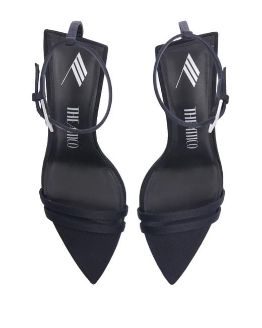 The Attico Black 95Mm Ankle-Strap Pointed-Toe Sandals