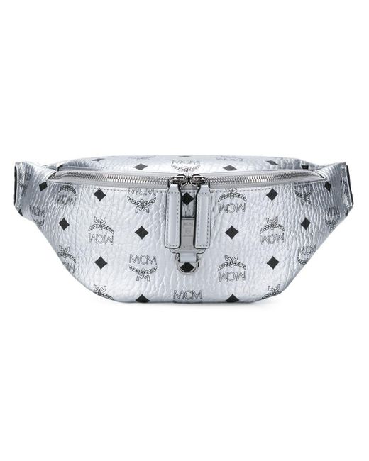 MCM Metallic Gürteltasche mit Monogramm