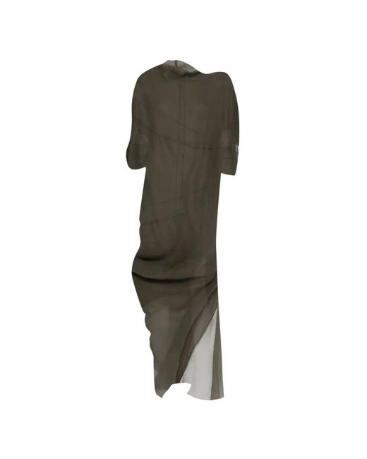 Cortana Green Sheer Panel Dress