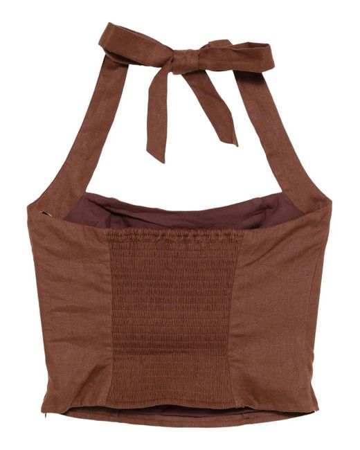 Reformation Brown Malika Top