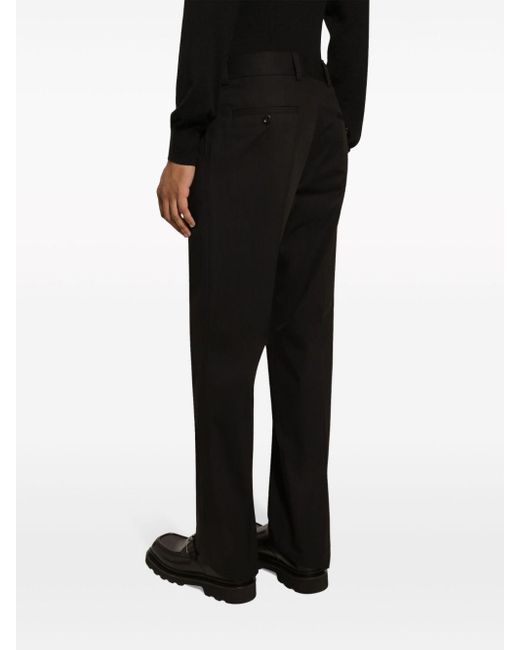 Pantalon de costume à plis marqués Dolce & Gabbana pour homme en coloris Black