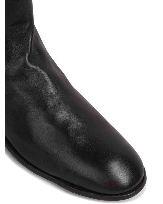 Officine Creative Black Solitude Elasticated-Side Ankle Boots for men