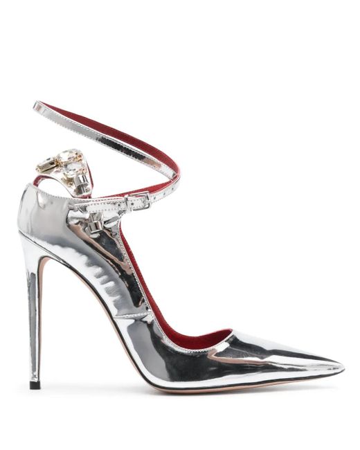 HARDOT 120Mm Metallic Leather Pumps
